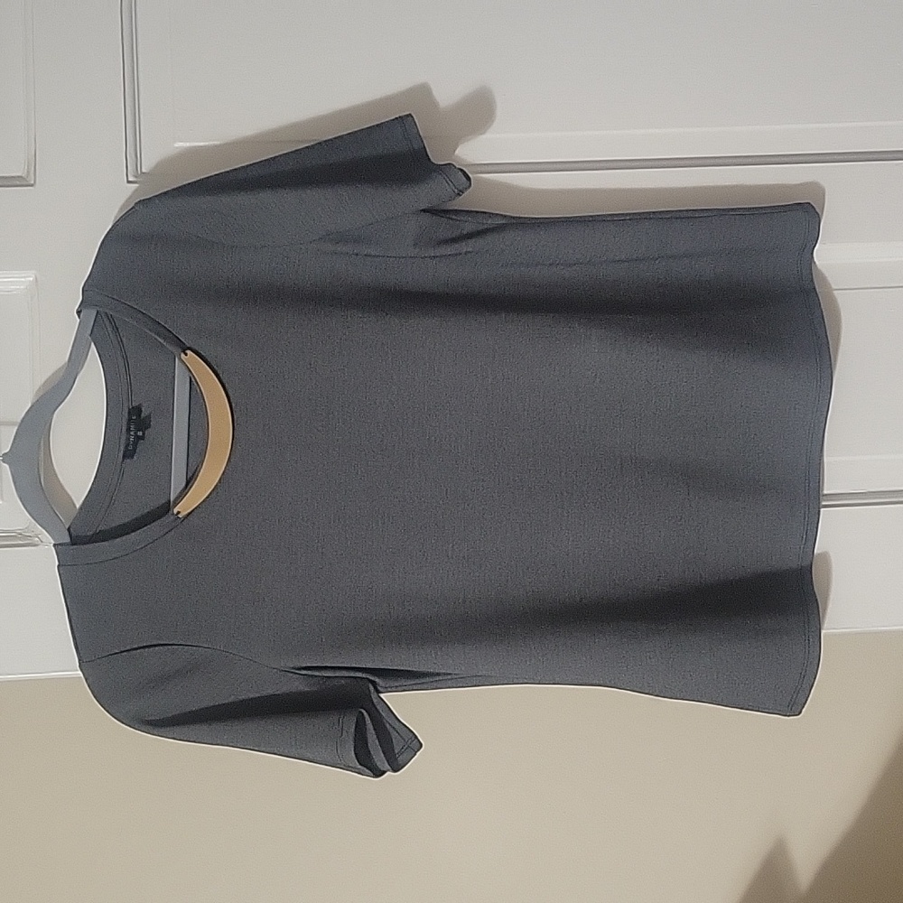 Dynamite gray with metal collar Blouse​​ in size medium